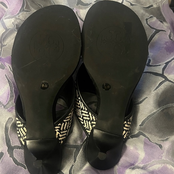 Tory Burch Black Leather Sandals - Picture 4 of 6